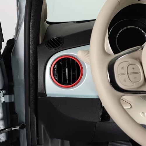 Pegatinas de ventilación lateral para Fiat 500 moldura de salpicadero 6