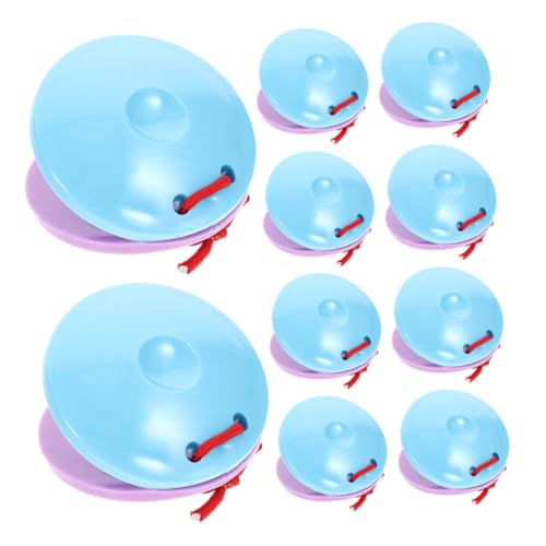 SUPVOX 10pcs Small Castanets for Musical Instruments for Beginners Reusable Percussion for Early Learning Music Education and Classroom Activities