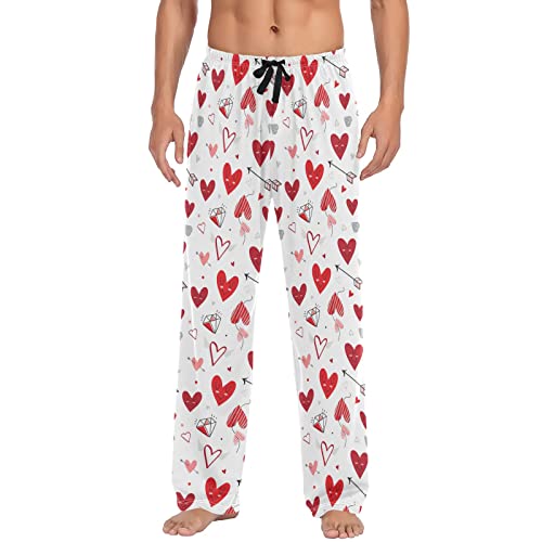 Hummingbirds Spring Pajama Pants Mens Lounge Pants Casual Men Pajama Bottoms with Drawstring & Pockets