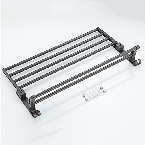 Porte-serviettes double pliant pour optimiser l'espace de douche - 6