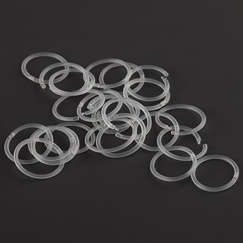 20 Gauge Anti-Allergy Unisex Plastic Hoop Ear Retainers, Clear Nose Rings, With Buckle, For Sensitive Ears & Skin3