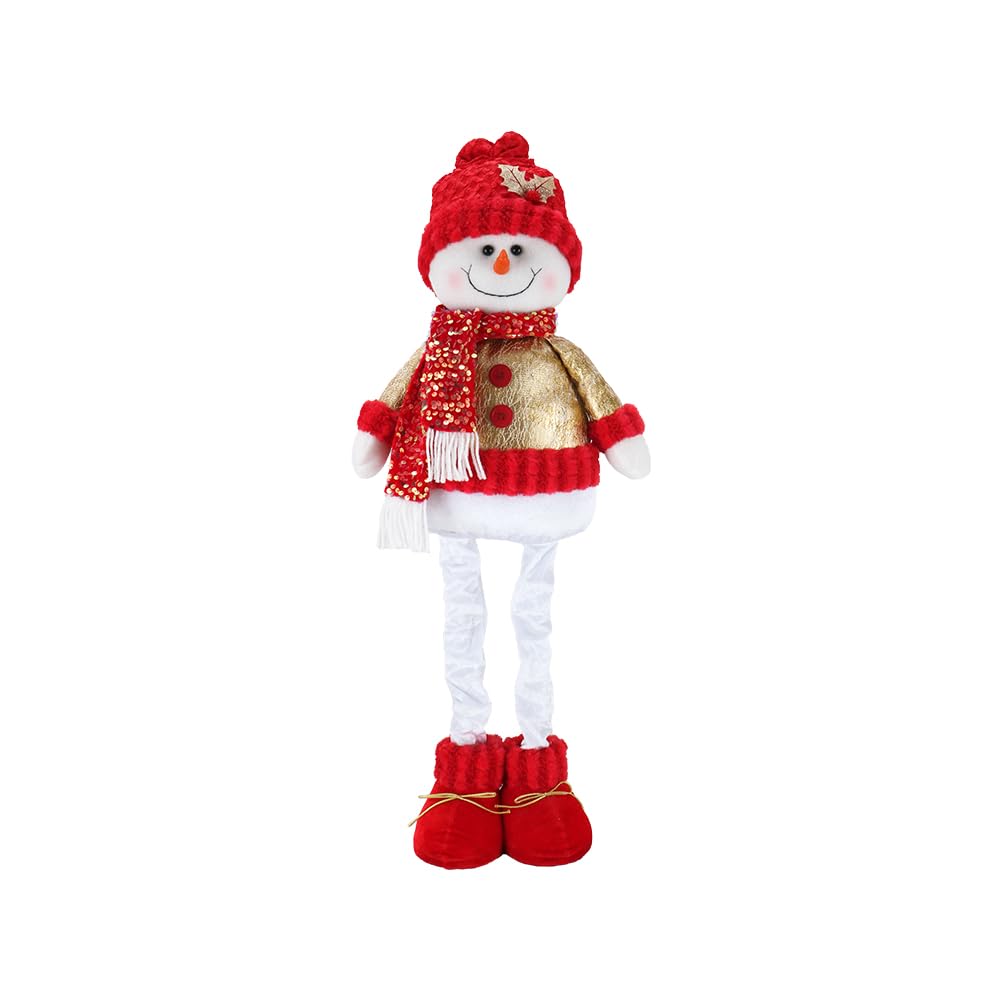Sipnore Christmas Telescopic Snowman Ornament – Adjustable Legs for Window, Table, Fireplace, and Tree Xmas Season Decor