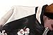 Viport Women's Floral Phoenix Embroidered Reversible Bomber Jacket Black Red (Large)