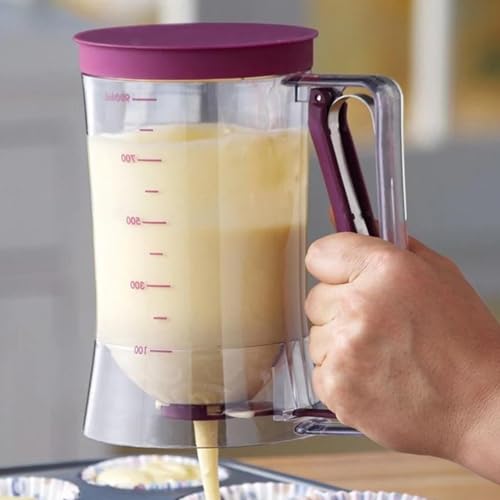 Pancake Batter Dispenser - Kitchen Baking Cake Batter Separator | Kitchen Batter Separator Tool | Precision Batter Dispenser with Measuring Label for Waffles, Pancakes, Muffins - Image 3
