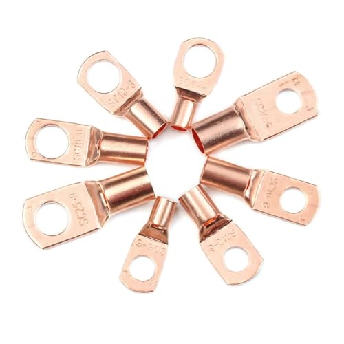 Cosses à œillet en cuivre pur SC10-8 avec bornes tubulaires robustes pour sertissage de câble nu