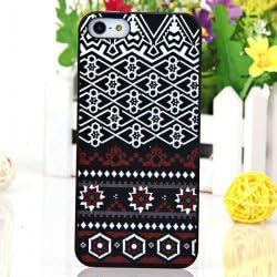 iWaii - Smooth Fit Case for iPhone 5 Case (Aztec Tribal iphone 5 Case Design) - Modern Aztec Ceremony Style