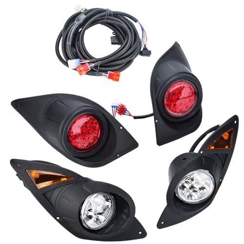 Headlight Tail Light Kit Compatible with Yamaha G29 Drive Golf Carts 2007-UP Street Legal Headlights Kit LED Light Kit Assembly