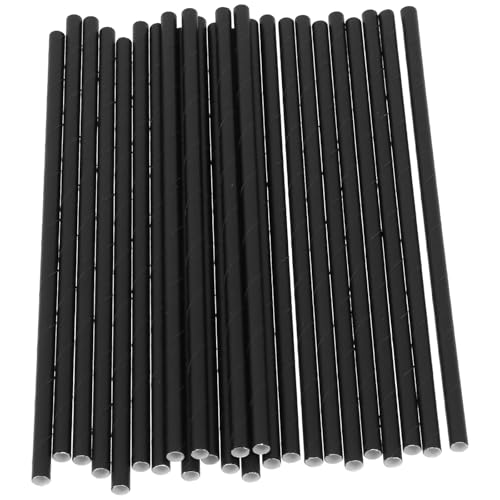 Pitillos desechables de papel negro Veemoon x200 miniatura 1