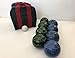 BuyBocceBalls Listing - Made in USA, Premium Quality Engraved Tournament Bocce Set - Official 110mm Green and Blue Balls, Nylon Bag; Regulation 998 Grams (2 lbs. 3.2 oz.)