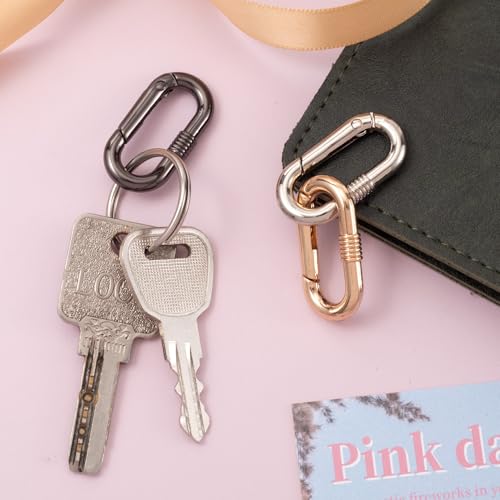 Image of Oval Spring Ring Clips, Metal Keyring Purse Clip