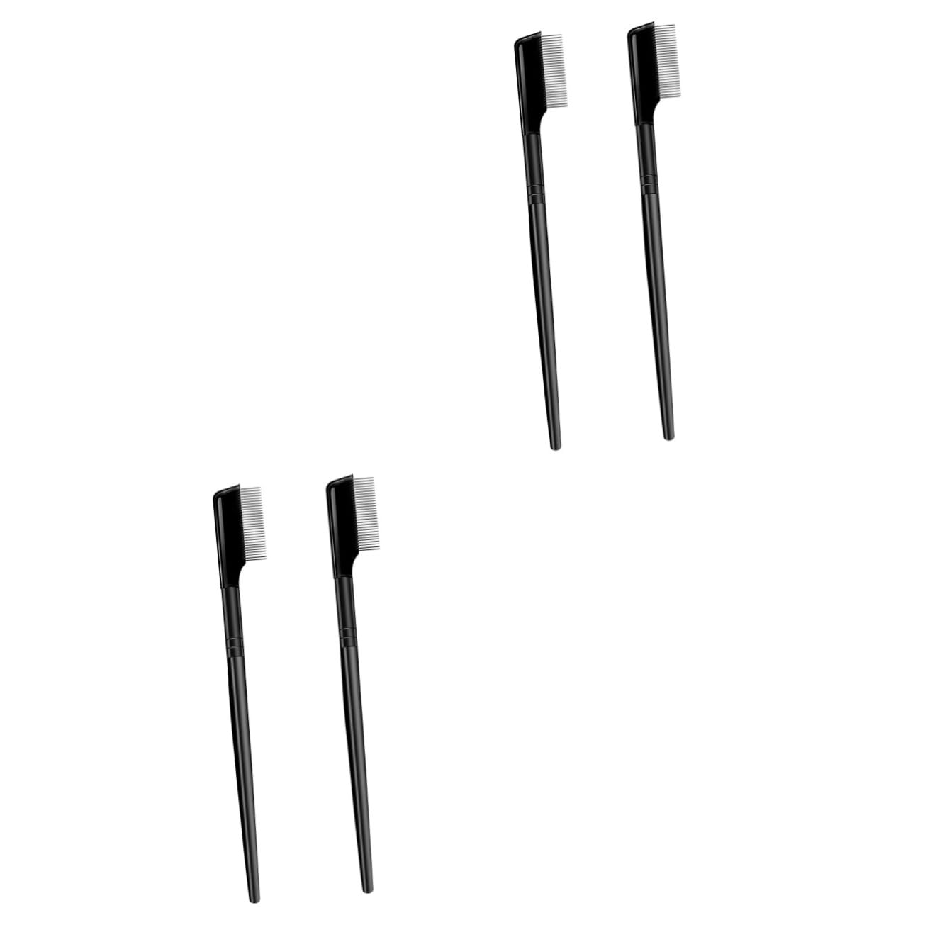Balacoo 2sets Dense Teeth Eyebrow Lash Comb Tool Lash Curler for Shaping Brow Spoolies for Eyebrows 2pcs*2
