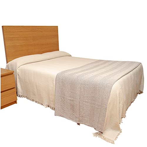 Beugüen Colchas Cama 150 Modernas Verano Colcha Cama 150 Invierno Cubrecama y Colchas de Verano Cama 150 Colchas Cama 135 Modernas - Colcha Cama 90 Infantil y 105 (230 x 260 cm, Beige Niebla Montaña)