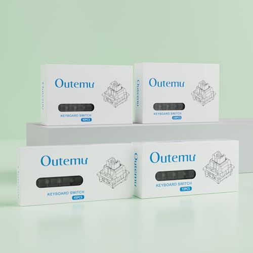 Image of Zjmehty Outemu(Gaote) White Peach Silent Switches,40gf pre-Lubricated,dust-Proof Linear switches,Compatible with MX Mechanical Keyboards(108PCS)