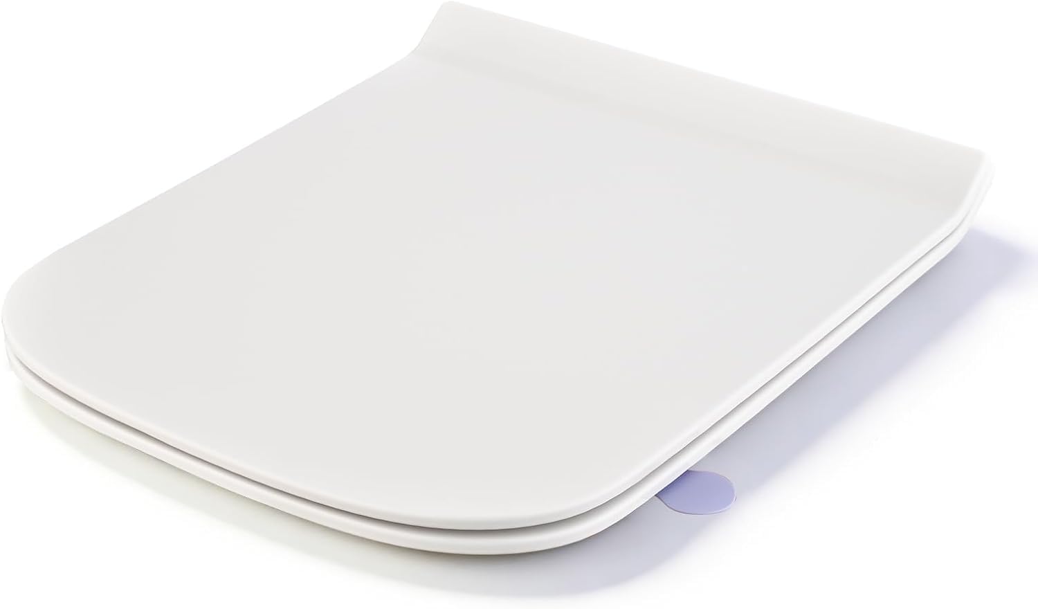 SREWOHS PRO Ultra Thin Square Toilet Seat Soft Close, White Urea-Formaldehyde Quick Release for Easy Cleaning, Universal Fit Loo Seats,Adjustable Hinges for Standard Bathroom Bowl Seat (White) โ image 1