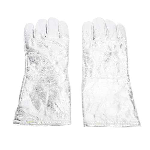 Guantes de Soldadura Aluminizados, Guantes Resistentes Al Calor, Guantes a Prueba de Fuego, Guantes de Trabajo de Seguridad para Fundición de Metales
