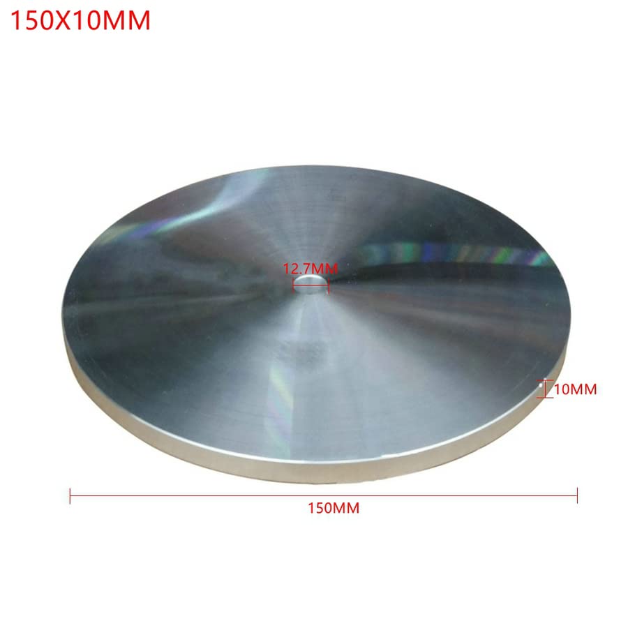 6 Inch/8 Inch Aluminum Polishing Disc Flat Abrasive Wheel 150MM/200MM For Gemstone Grinding Machine Gem Faceting Machine (150X10MM)