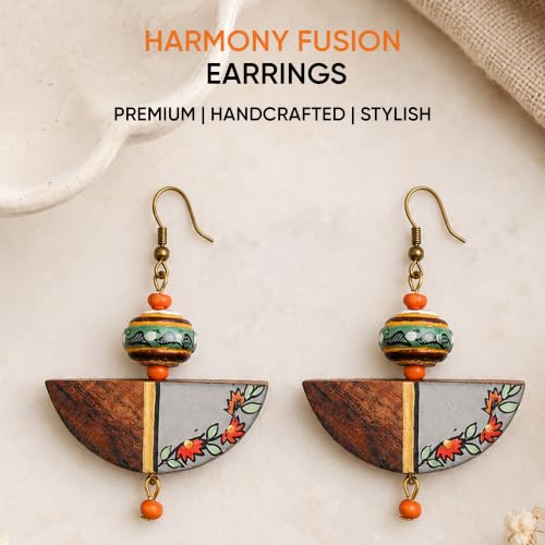 Image of Handcrafted Bohemian & Ethnic Earrings Collection for Women - Artistic, Nature-Inspired Statement Designs in Studs, Drops & Chandeliers