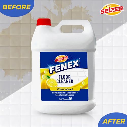 Image of Selzer VIXO Floor Cleaner - 5l | Citrus-Infused Formula | Removes Tough Stains | Delivers Super Shine & Long-Lasting Fragrance | Multipurpose Surface Cleaner for Sparkling Floors