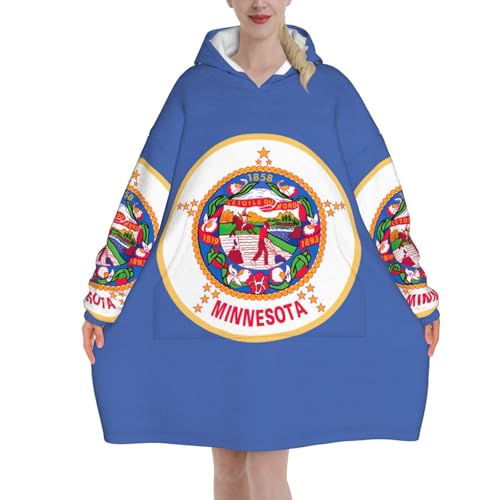 Idée cadeau femme : couverture à capuche Minnesota en flanelle douce