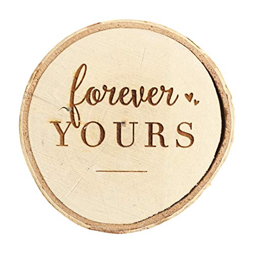 Koyal Wholesale Engraved Ring Box, Birch Real Wood Engagement Ring Box, Forever Yours, Wedding Proposal Box