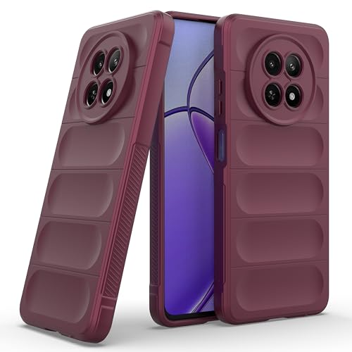 amazon basics Back Case Cover for Realme Narzo 70x 5G | Compatible for Realme Narzo 70x 5G Back Cover | Liquid Silicon Magic Case with Camera Protection | Plum