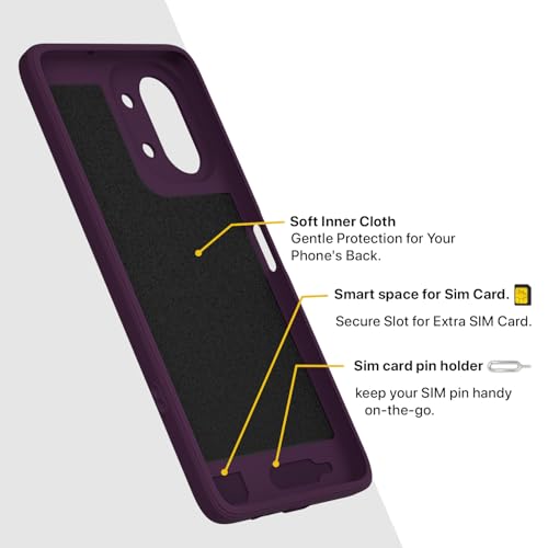 Image of Pikkme Back Cover for Tecno Spark Go 3 Soft Matte Silicone Mag-Safe Design (Mag-Safe Not Support) Camera Protection | Slim Fit Bumper Cover (Purple)