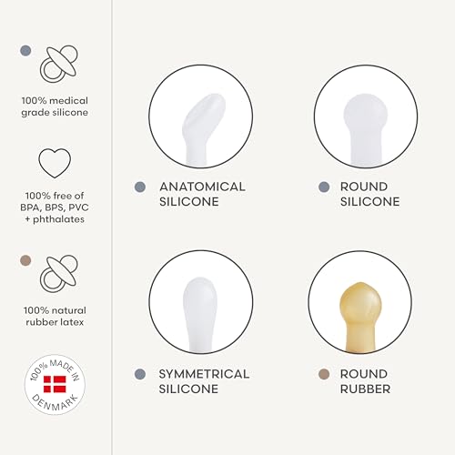 FRIGG SilkySoft Silicone Baby Pacifier 6-Pack Cinnamon Charm | Made in Denmark | BPA-Free (6-18 Months) - Image 3