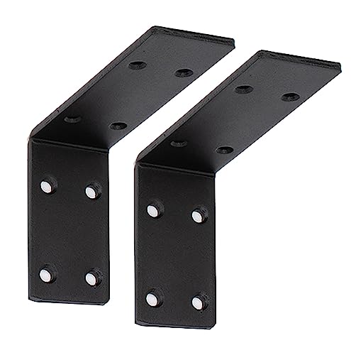 Soporte Estante L Resistente, Escuadra Metálica Negra de Pared, Soporte Triangular Acero,para Balda Flotante Madera, Organizador Armario, Almacén Garaje Carga 200KG