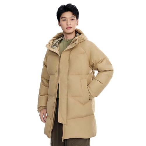 Manteau mi-long homme à capuche coupe ajustée et finitions premium