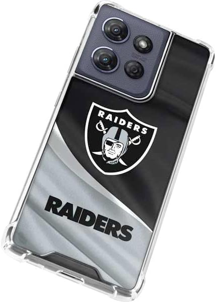 Skinit Clear Phone Case Compatible with Moto G 5G (2025) - Officially Licensed NFL Las Vegas Raiders Design