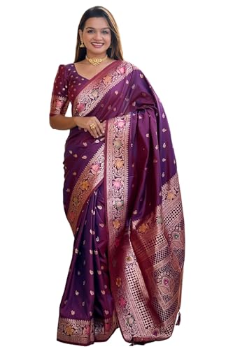 SGF11 Women's Kanjivaram Pure Soft Silk Saree With Unstitched Blouse Piece product image 7