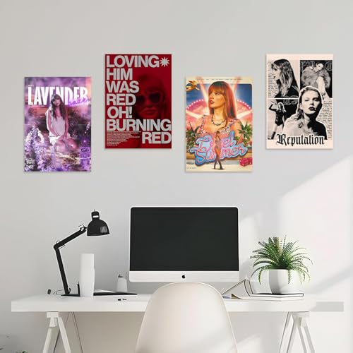 Image of Wallgasm Set of 8 Taylor Swift Posters 8x12 inch (A4 Size) 300 GSM | Swiftie Aesthetic | Pop Star Posters | Taylor Swift Wall Art