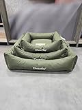 Flamingo Korb Dreambay® Rechteck Olivgrün - 120x95x28cm - Wasserabweisend und Waschbar - Abnehmbarer Bezug mit Reißverschluss - Nachhaltig