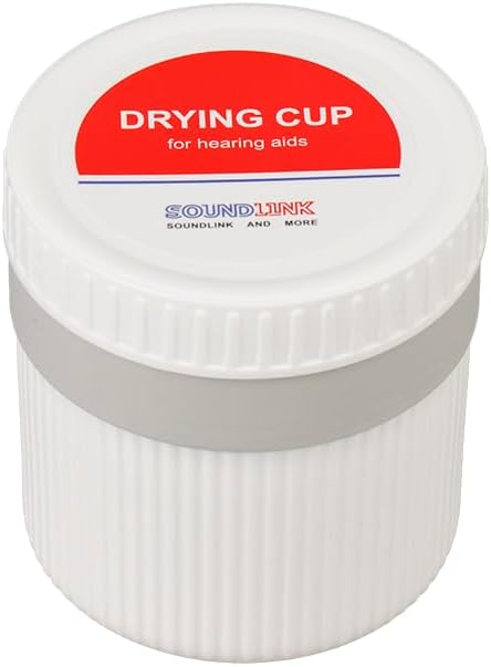 Soundlink Enhanced Hearing Aid Dehumidifier Double Layer Hearing Aids Drying Cup & Slica Gel Desiccant (One Jar+Two Capsules)
