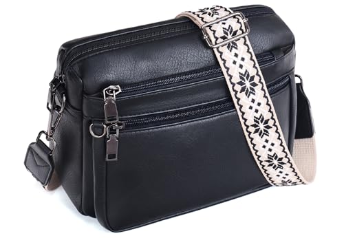 MUIIKOLA Women's Shoulder Bag, Medium Bag, Shoulder Bag, Women's Vegan Leather, Soft Wide Strap