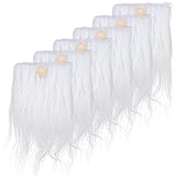 ABOOFAN 12 Set Wichtelbart Zum Basteln Bart GNOME Zwergbart Kunstpelzstoff Kunstfell GNOME DIY Wichtel Bart Weihnachtsmann Bart Barthaare Für Wichtel Zubehör Kindergeschenke Weiß