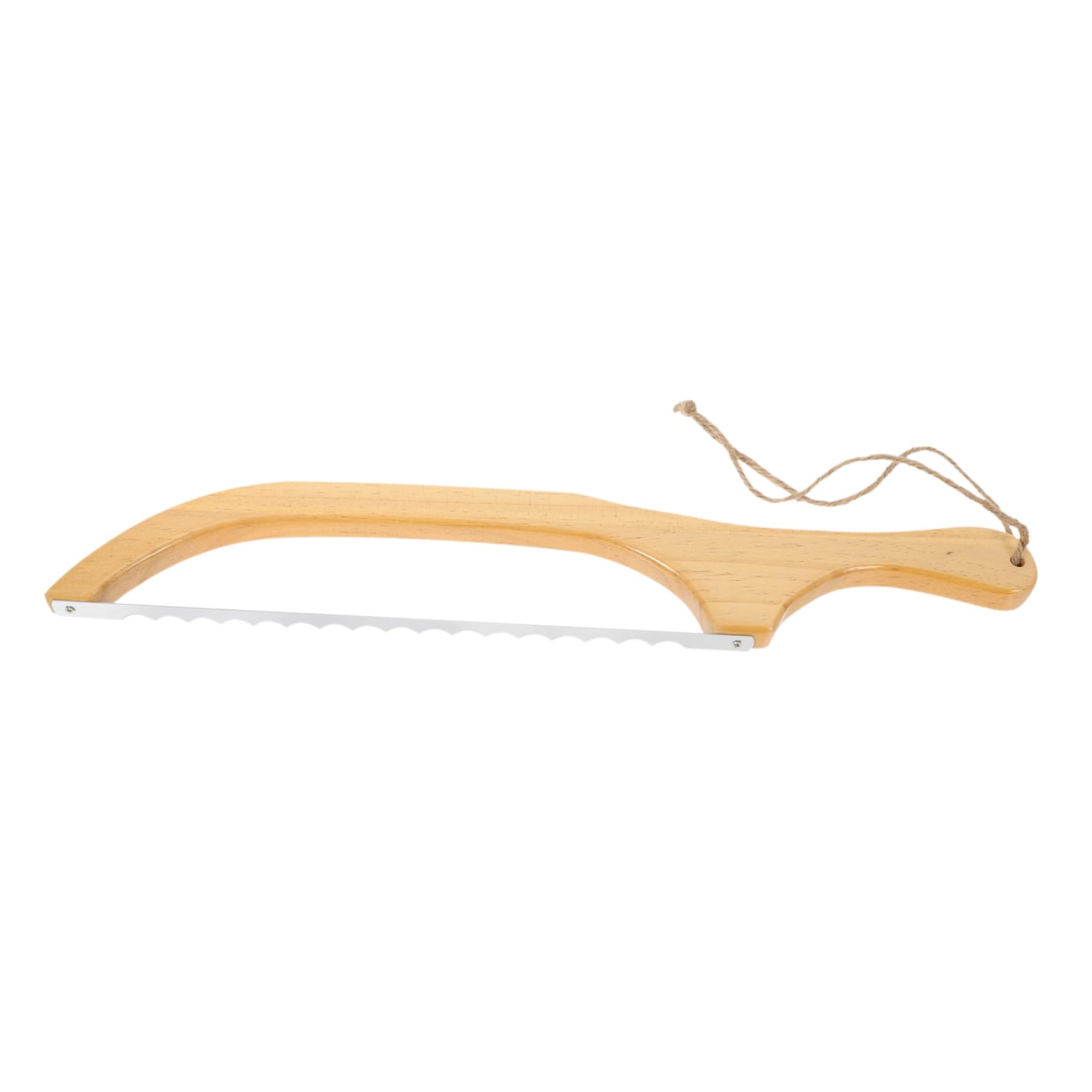 Alipis Sourdough Bread Slicing Cutter Wooden Bow Knife Comfortable Grip Cake Cutter for Homemade Bread Bagels Break Resistant Tool
