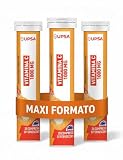 UPSA Vitamina C 1000 mg, 60 Compresse Effervescenti, Integratore Alimentare per Difese Immunitarie e Stanchezza, Gusto Arancia, Supporto Energia, Per Adulti, 3 Confezioni