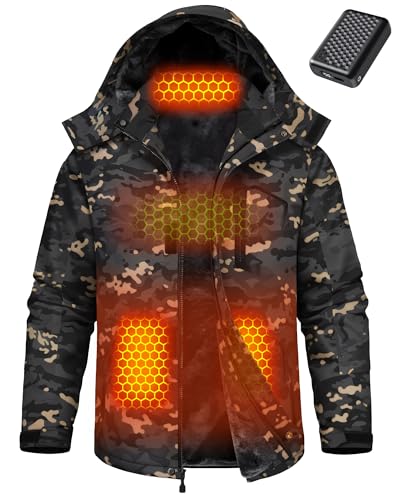Image of Wulcea Graphene Heated Jacket for Men Fur Lined with Large Capacity Battery Pack