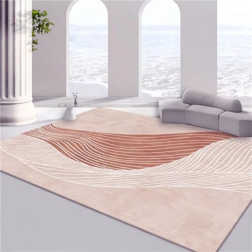 Tapis moderne doux et super confortable à décoration florale rose - 2