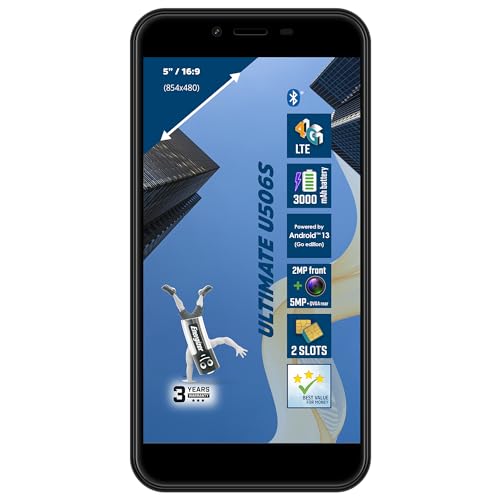 Energizer - Smartphone U506S - Pas Cher Débloqué 2GB RAM / 32GB ROM - Ecran 5" - 3000 mah Batterie - Caméra 5MP+QVGA arrière / 2MP Avant - Android 13 GO - Noir - Double SIM – vue 7