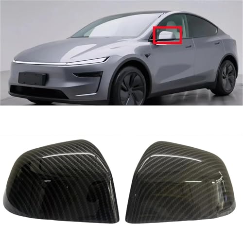 Coque rétroviseur Tesla Model Y Juniper 2025 noir brillant style B - 2