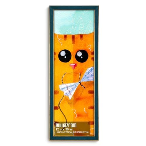 Suede 12x36 Frame - Single Frame, Christmas Elegant Navy Blue 12 x 36