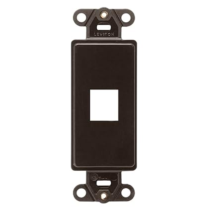 41641-B QuickPort Decora Insert, 1-Port, Brown