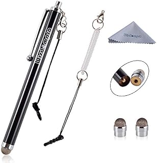 Wisdompro Stylus, 4.8 Inch Universal Microfiber Mesh Tip Styli with 2pcs Replacement Tips