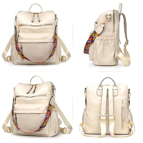 Image of Dora & Liz Womens Backpack Purse Leather Backpack Purse for Women Travel Fashion Backpack Designer Ladies Shoulder Bags