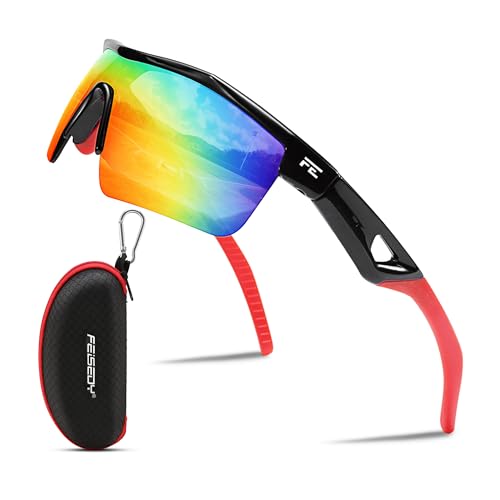 Image of FEISEDY Kids Polarized Sports Sunglasses, TR90 UV400 Baseball Cycling