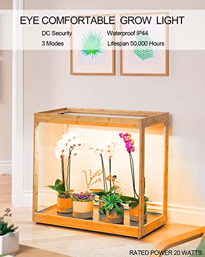 Dommia Grow Light, 4 Dimmable Levels Full Spectrum Grow Light With Auto On & Off Timer, 256 Leds Sunlike Plant Growing Lamp For Seedlings, Veg, Bloom, Idea For Indoor Plants（2Pcs) #TOP6