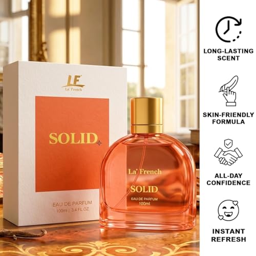 Image of La French Solid Unisex Perfume 100ml | Long Lasting Perfume for Women & Men | Luxury Eau De Parfum with Warm, Woody & Floral Notes | Fragrance