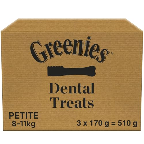 GREENIES Daily Original Dental Treats Petite – The Smart Dental Treat for Dogs (8 - 11 kg) – 30 chews – Pack of 3 (3 x 170 g)